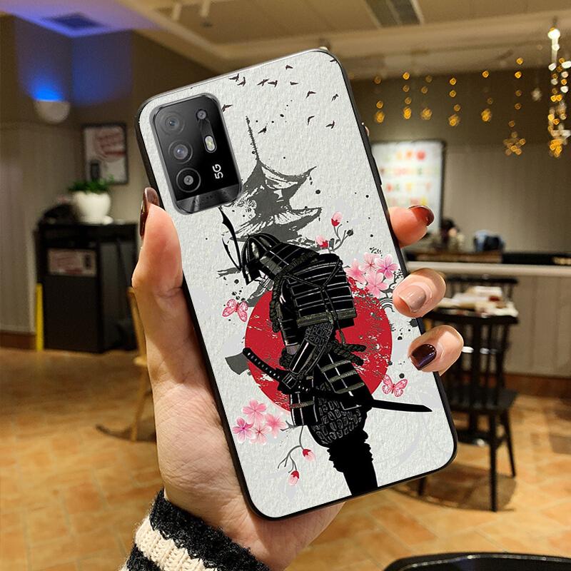 Samurai Phone Case for OPPO A54 A74 A94 A53S A9 A5 A15 A16 A91 A96 A76 Reno8 8Pro Reno2 Z