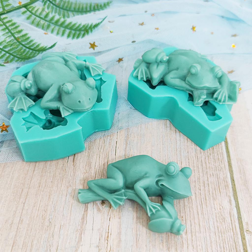 Cute for Frog Shaped Silicone Mold 3D Fondant Mould DIY Cake Decor Candy Dessert Mould Home Kitchen Baking DIY Supplies