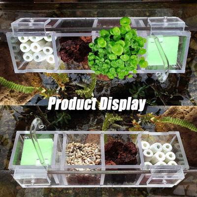 3 In 1 Acrylic Filter Box External Hanging Water Purifier for Aquarium Fish Bowl