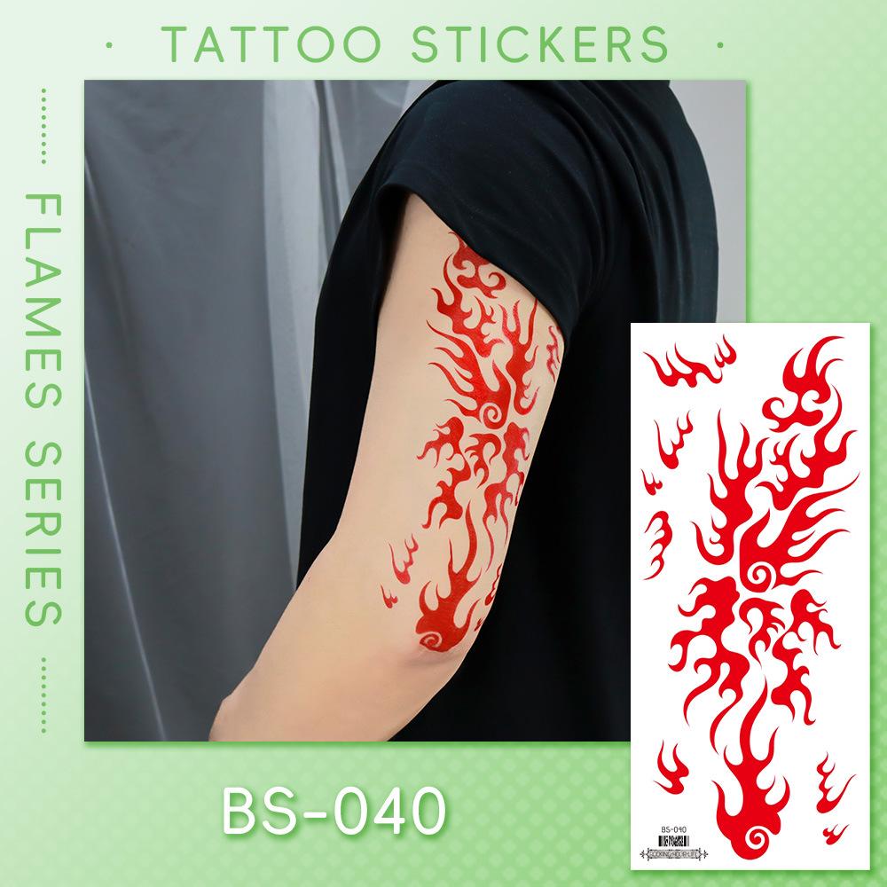 Ricalon Halloween Vein & Lightning Flame Tattoo Stickers, Waterproof & Sweatproof