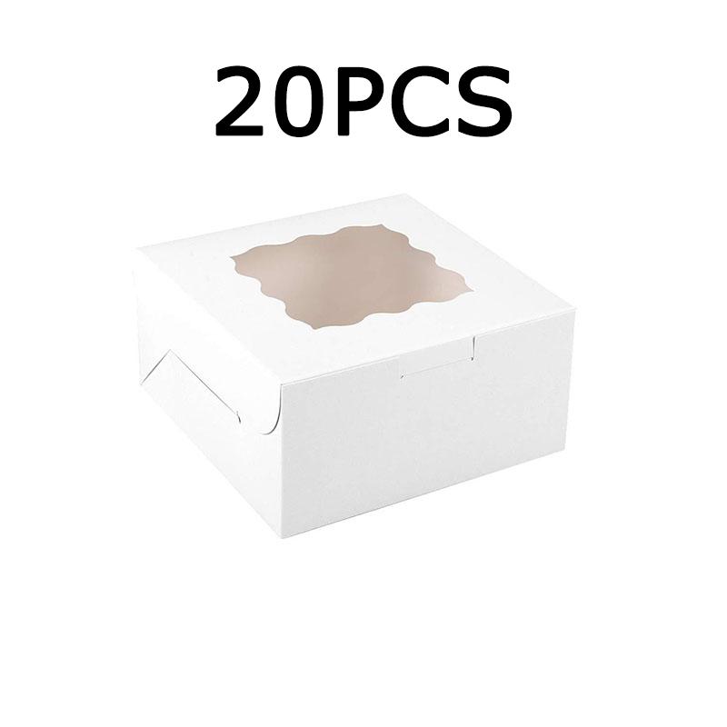 

WTEMPO Foldable White Paper Gift Boxes Creative DIY Clear Window Soap Jewelry Scented Candle Packaging Boxes Perfect for Birthday Wedding 20pcs белый