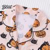 Seasonal Halloween Pajamas Pajama Sets for Women Button Down Short Sleeve 2 Fun Halloween-themed Piece Sleepwear Pumpkin Print Shirts And Shorts