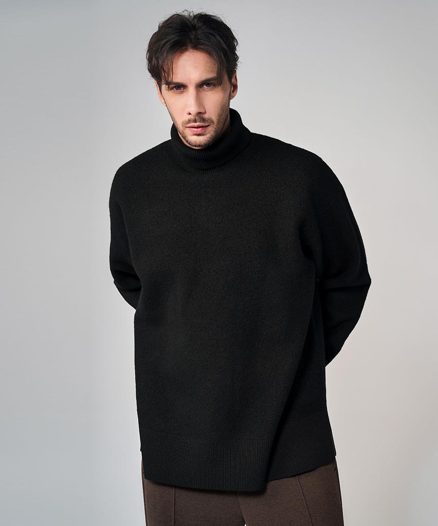 PAVOE Oribo Wool Turtleneck Knit_Black