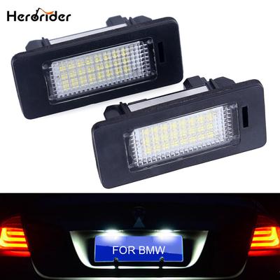 2PCS Für BMW E39 E60 lizenz platte Licht 6000k Weiß Kein Fehler Led Anzahl License Platte Licht für BMW E90 E91 E92 E61 E60 E70