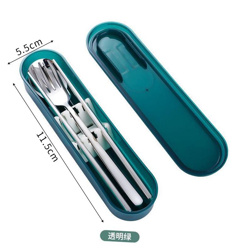 

Набор столовых приборов, портативный набор столовых приборов, набор столовых приборов из высококачественной нержавеющей стали, палочки для еды, вилка, ложка, дорожные столовые приборы с коробкой