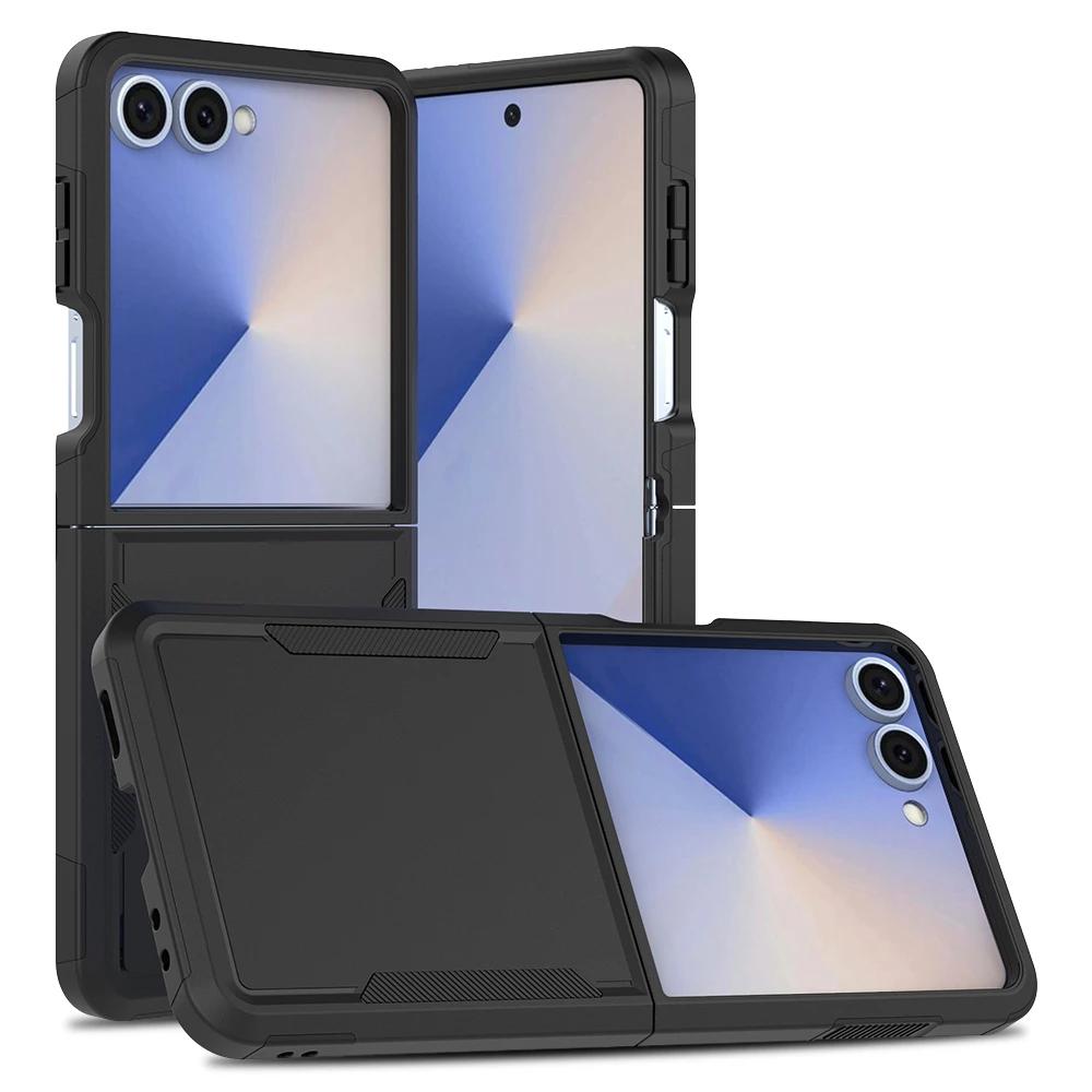 Luxuriöse Armor Otter-Box Handyhülle für Samsung Galaxy Z Flip 7 6 5 4 Splicing Color Bumper Stoßfester Schutz Harte Rückabdeckung