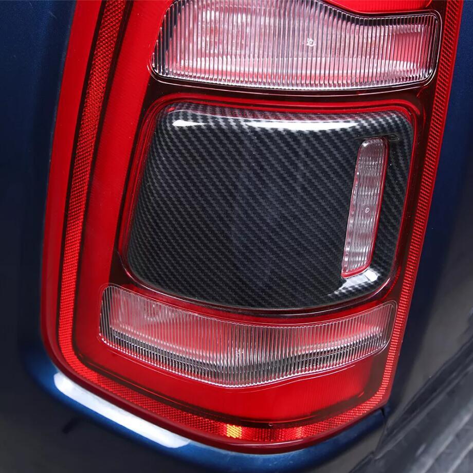 For 2019-2024 Dodge Ram 3500/2500/1500 Carbon Fiber Rear Tail Light Cover Trim2*