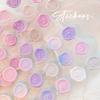 18pcs/set Retro Envelop Seal Sticker Vintage European Style Wax Stamp Sticker Cute 3D Stereo Gradient Color Scrapbook Sticker