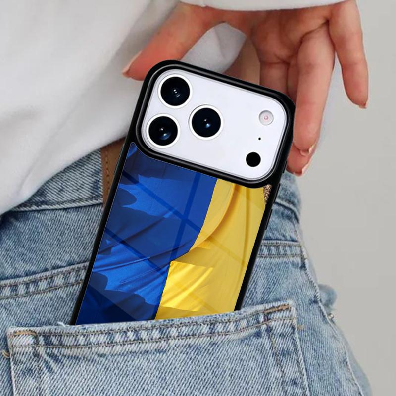 U-kraine Herzförmige Flagge Handyhülle für iPhone 17ProMax 12 13 14 15 16e 17 Pro Max Plus Air Cover