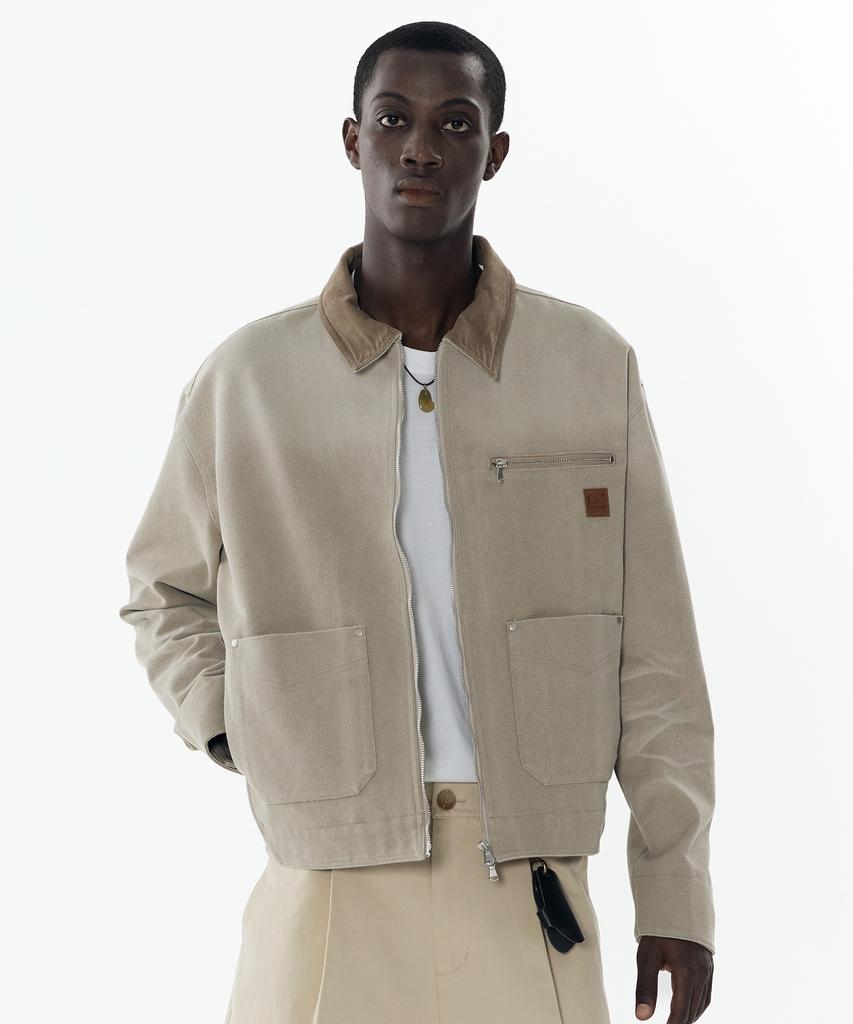 Connect Kinloch Utility Canvas Work Jacket [Beige]