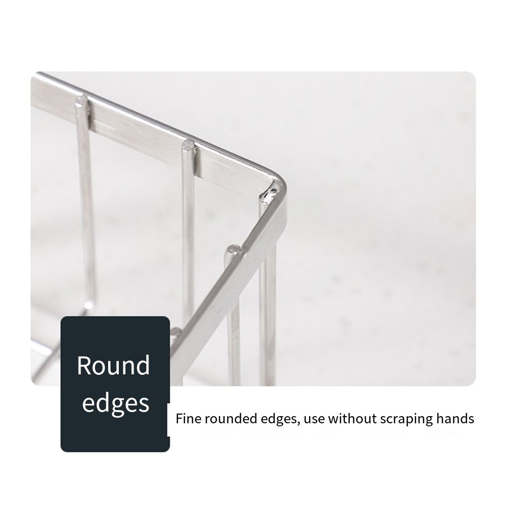 Rustproof Kitchen Sponge Holder Self-draining Drain Rack Organizer Kitchen Sink Rack  Countertop