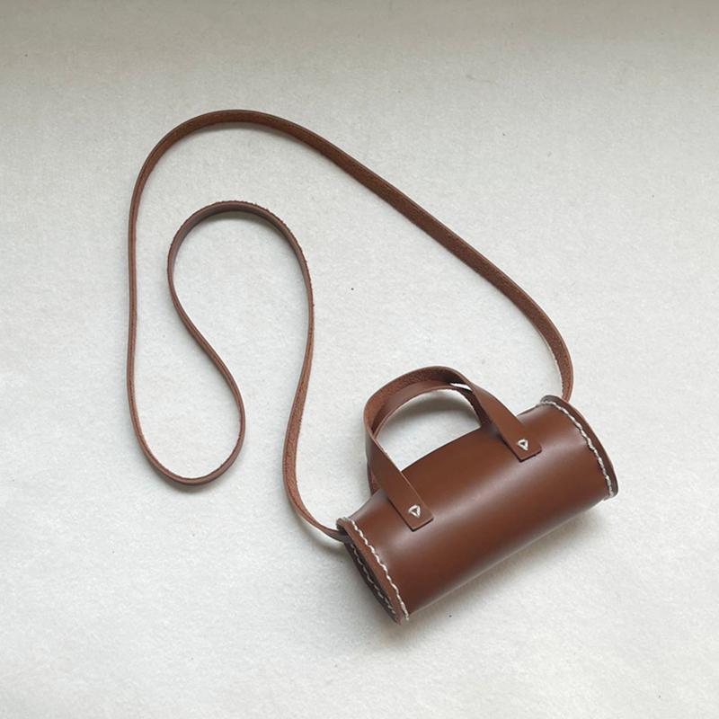 

Детская сумка через плечо для мальчиков и девочек, ретро и простая сумка, детская сумка через плечо, кожаный кошелек для монет коричневый