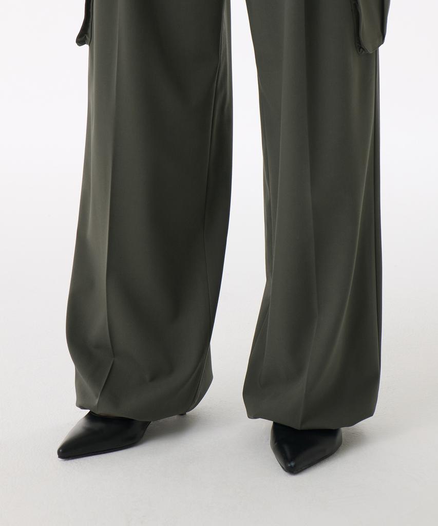 MUSINSA STANDARD WOMAN Women'S Parachute Cargo Slacks [Dusty Khaki]