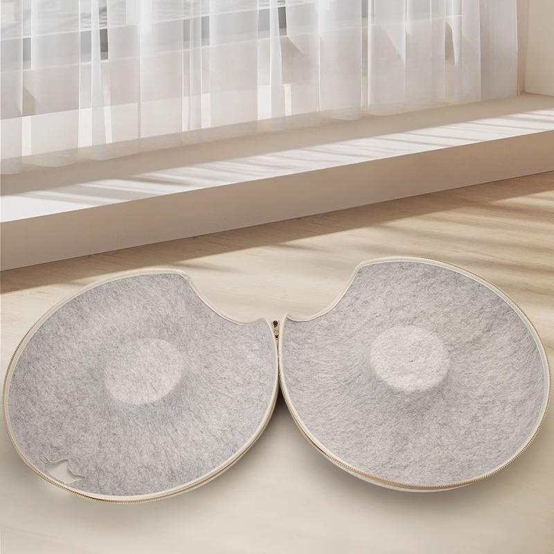 Circular Interactive Cat House Felt Donuts Cat Nests Tunnels Play Small Dogs Pet Houses One Nest Dual-use Suitable for Families with Multiple Cats