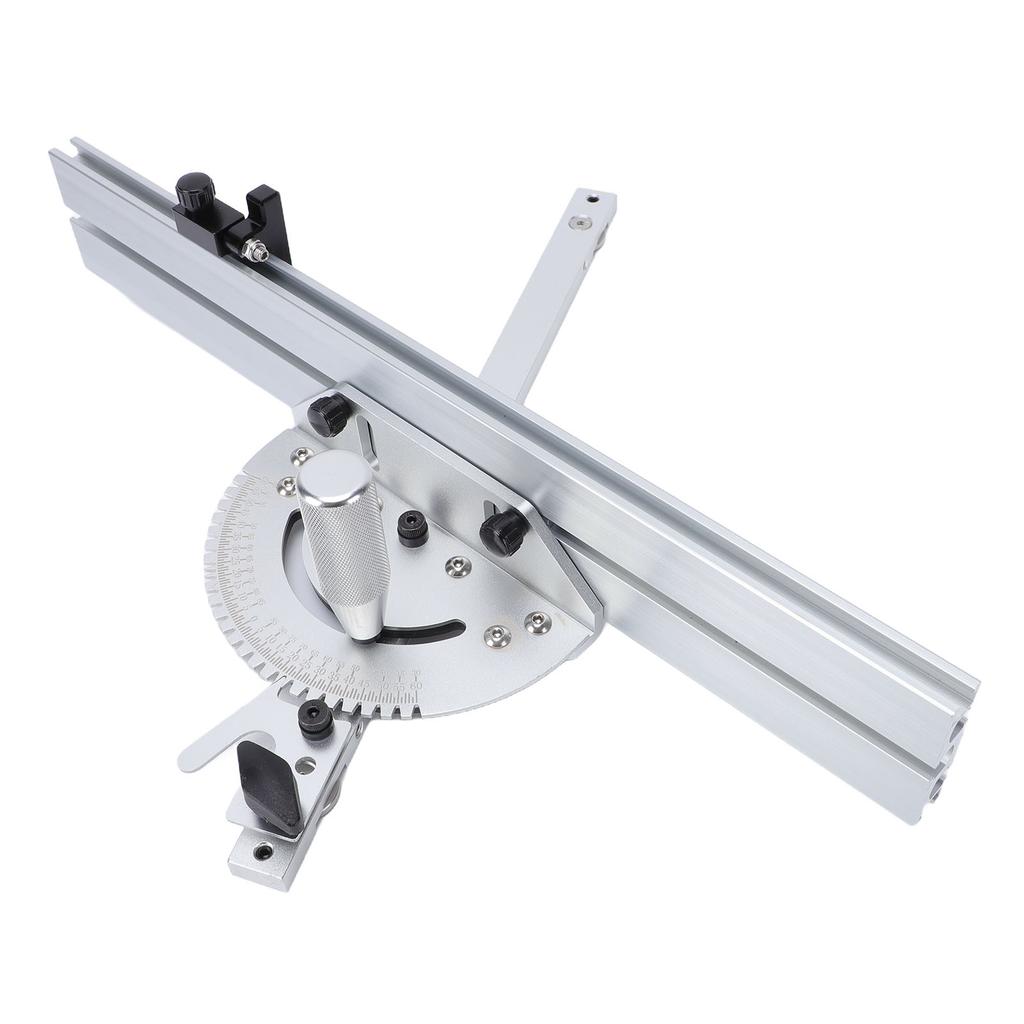 410mm Table Saw Miter Gauge Adjustable Angle Aluminum Alloy Push Ruler Tool with Flip Stop