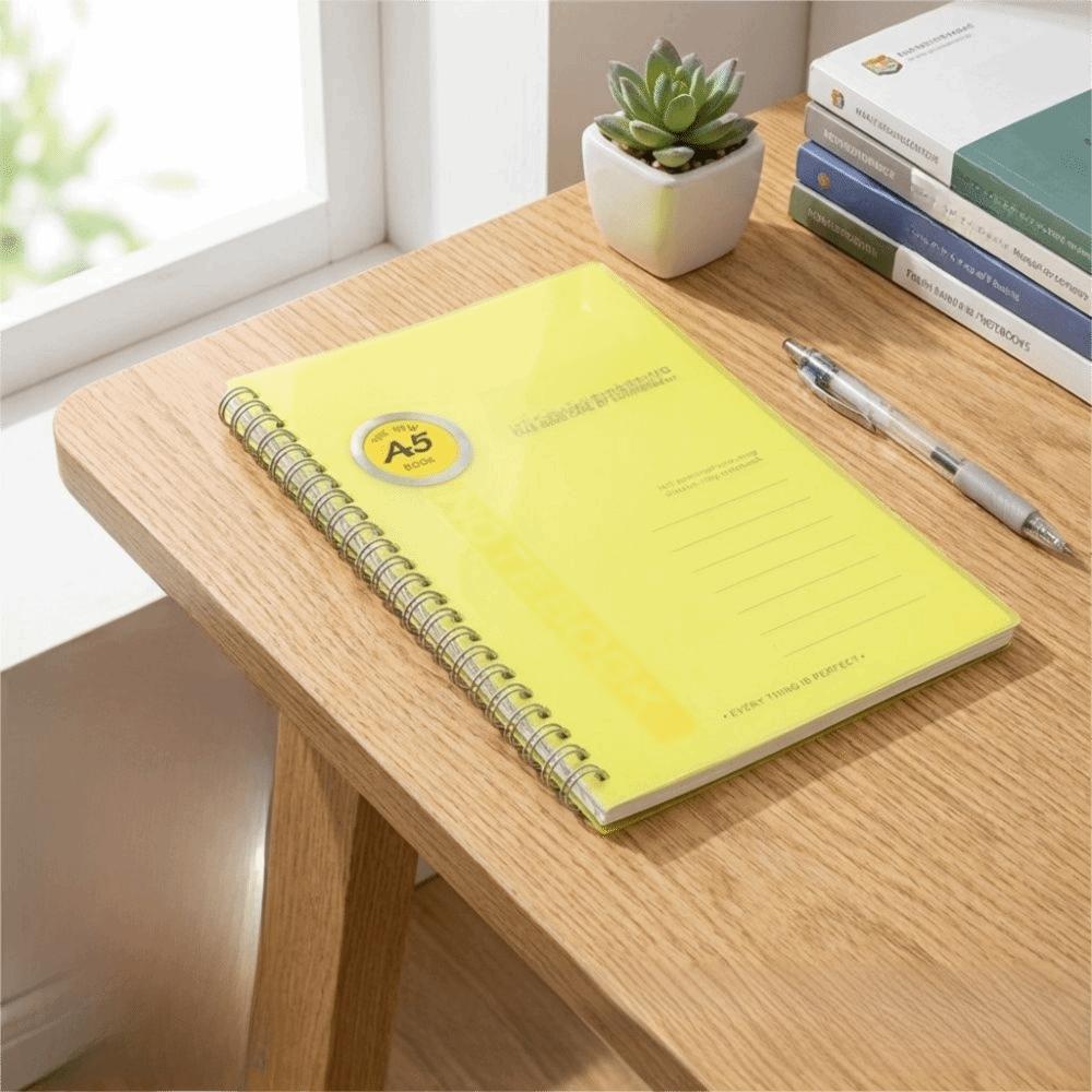 Flexible Coil Design PP Coil Notebook Waterproof Cover Journal Notebook  Note-Taking