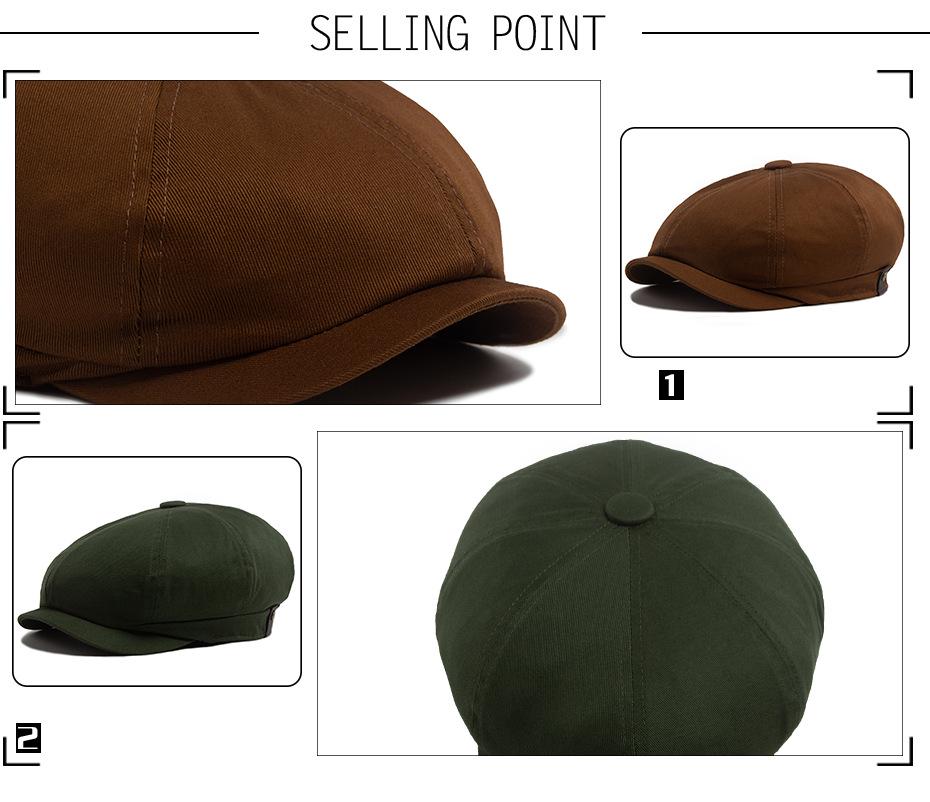 Unisex Spring & Autumn Duckbill Beret: Retro Newsboy Cap In Soft, Thin Fabric for a Versatile, Classic Look.