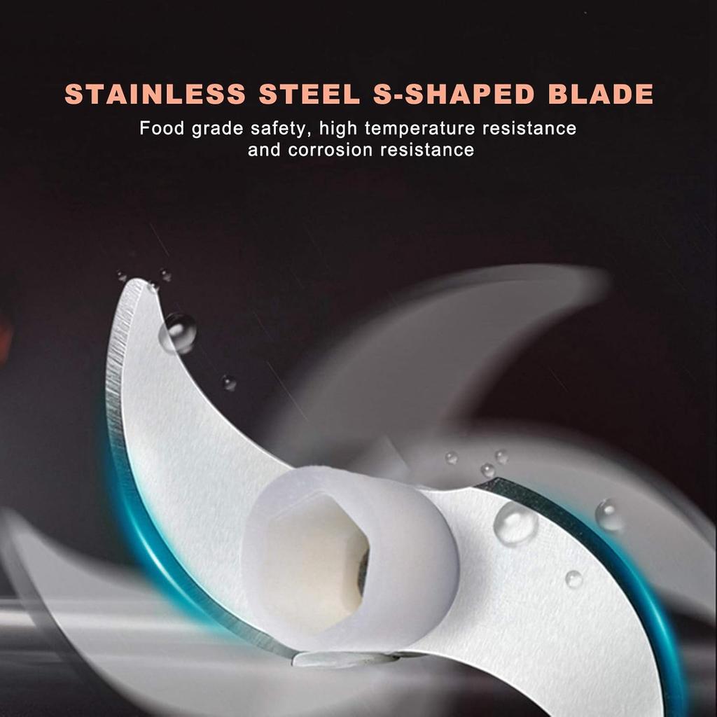 250Ml Electric Meat Grinder, USB Charging Kitchen Food Chopper, Multifunctional Complementary Food Mixer, Household Electric Food Processor for