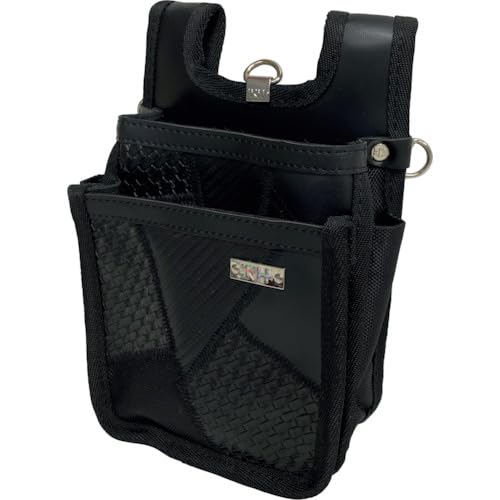 Kiyo KH Gathered Franken Waist Pouch, Flat, Two-Tier, Small, Black, FKWB0123K, Product Weight: 250g, Size: Width 155mm X Height 235mm X Depth 75mm