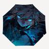 1pc Blue Eyed Warrior Automatic Opening and Closing Folding - A Good Choice for Gifts, Fashionable and Convenient Umbrella With Cute Cartoon Char