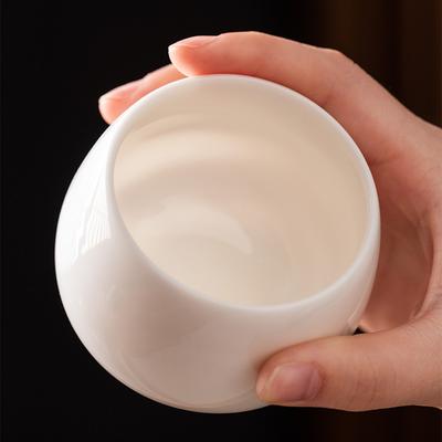 Suet Yeşimi Seramik Çay Fincanı Chan Ji Usta Fincanı Kung Fu Çay Seti Üst Düzey Çay Kasesi Ev Tipi Modern Hafif Lüks