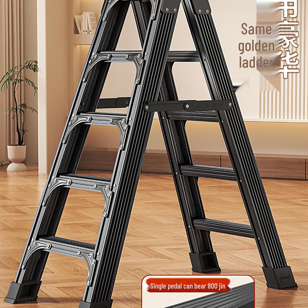 Aluminum Multifunctional Telescopic Folding Ladder: Portable, A-Frame, Household & Engineering Use
