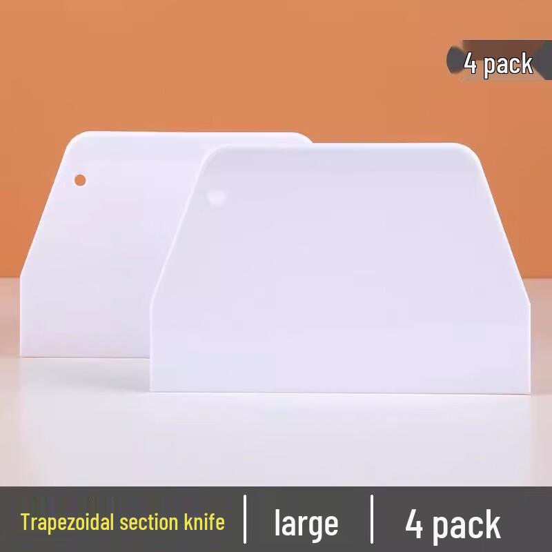 

4-Piece Food-Grade Plastic Baking Scraper Set