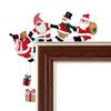 2025 New Santa Door Corner Decor Christmas Cartoon Door Frame Decor Snowman Reindeer Wooden Pendant Party House Decors
