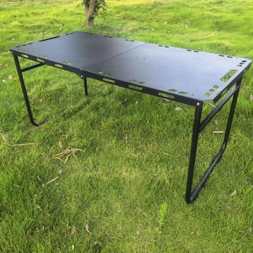 Portable Hydraulic BBQ & Picnic Table: Multi-purpose, Easy-Fold for Camping & Outdoor Use