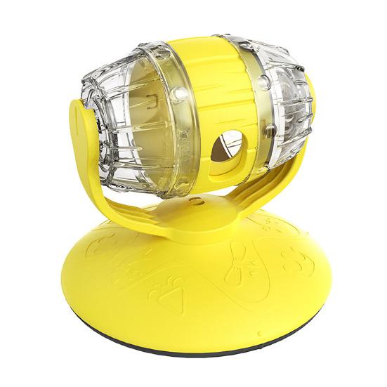 

Інтерактивна годівниця-головоломка для котів, що дозує ласощі, з обертовим роликом, розвиваюча іграшка для домашніх котів жовтий