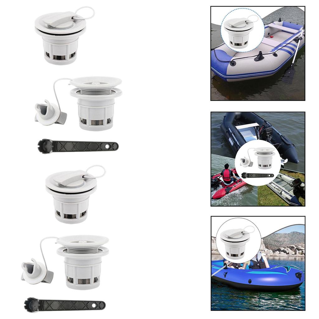 Pontoon Boat Inflation Valve Replacement for Kayak Raft Easily Install Repair Parts Self Locking Lightweight with Filter Mesh