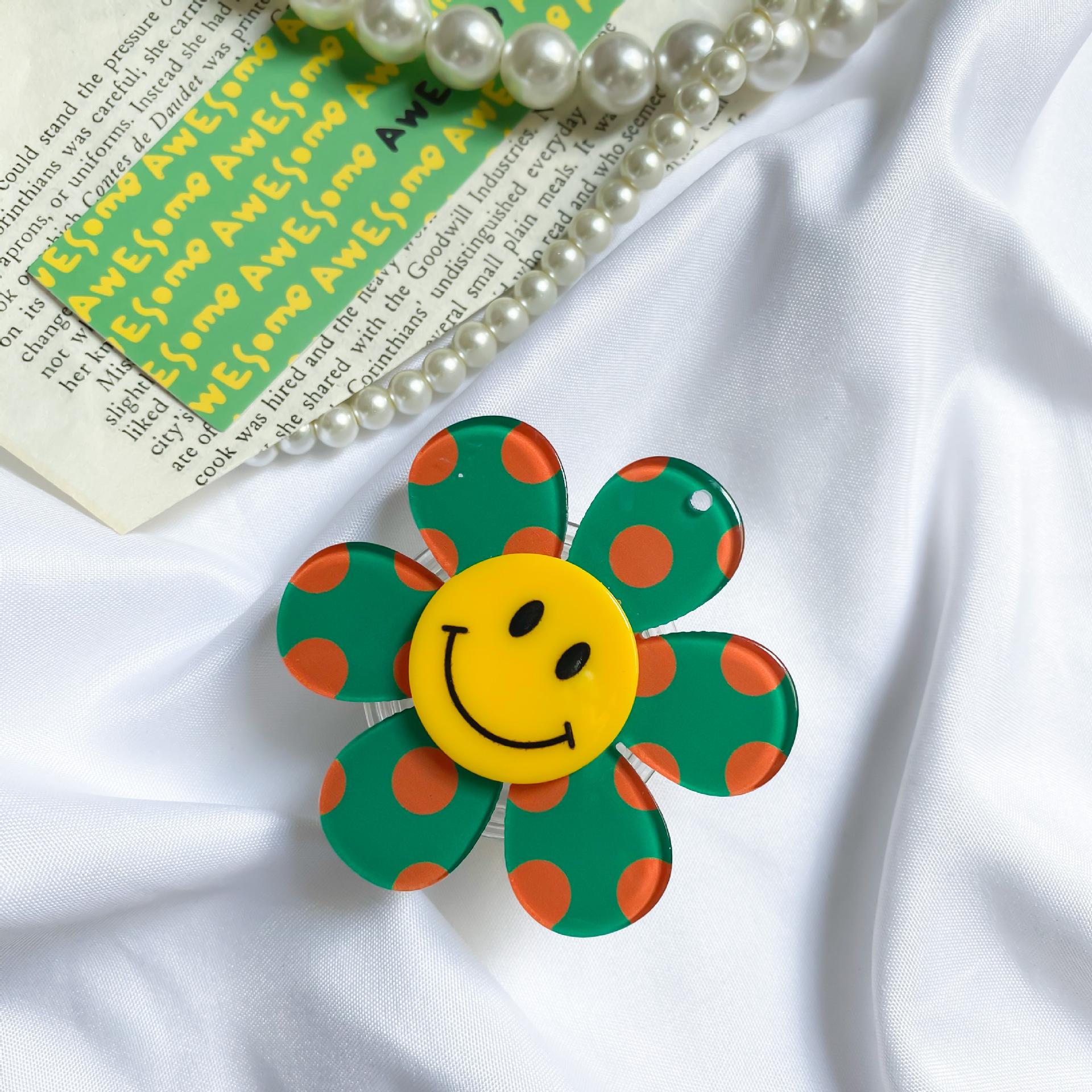 

Wind Desktop Lazy Mobile Phone Airbag Bracket Colored Polka Dot Sunflower Creative Retractable Ring Buckle