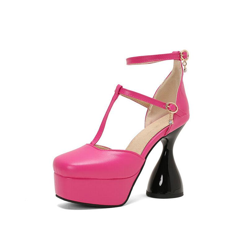 

Сексуальные женские босоножки на платформе, туфли на каблуке странного стиля, летние клубные туфли, босоножки на высоком каблуке 12 см, женская обувь с ремешком на щиколотке WSH5047 39