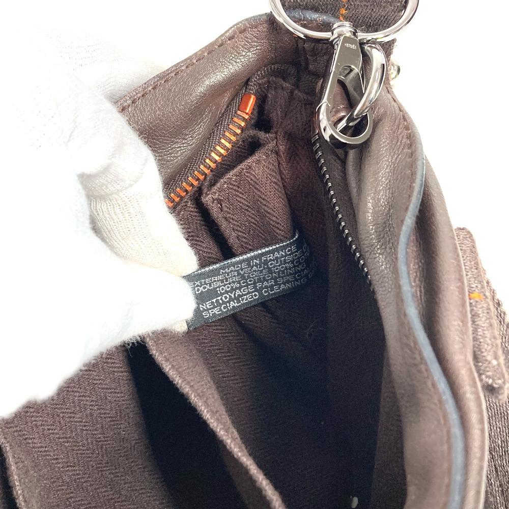 HERMES Orange stitch Caravan Horizontal PM 2WAY Shoulder Bag Hand Bag