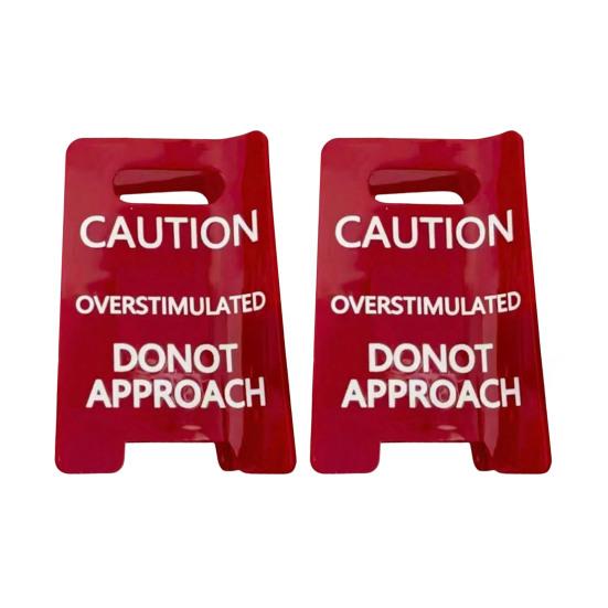 1/2Pcs Overstimulated Warning Sign Hair Claw Strong Grip Thick Hair Funny Yellow Caution Hair