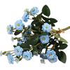 3PCS/Bunch Multicolor Rose Artificial Flower Silk Petal Floral Arrangement Simulation Rose Flower Green Leaves DIY Faux Flower