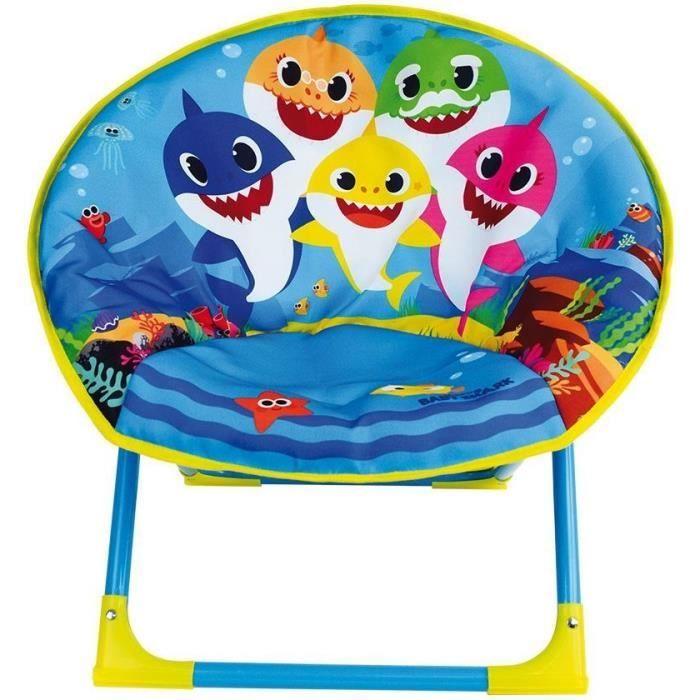 Folding Moon Seat for Child - FUN HOUSE - BABY SHARK - Blue - H.47x W.54x D.45 Cm