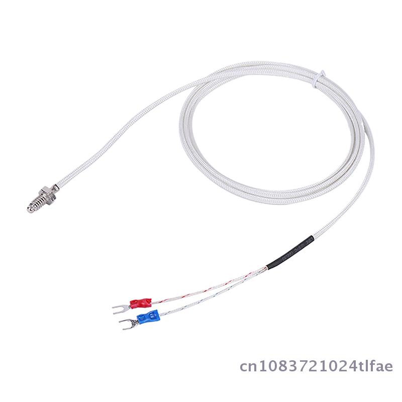 K Type Thermocouple Cable M6 1M 2M Screw Temperature Sensor Probe 0-800 C For REX-C100 Temperature Controller Thermostat