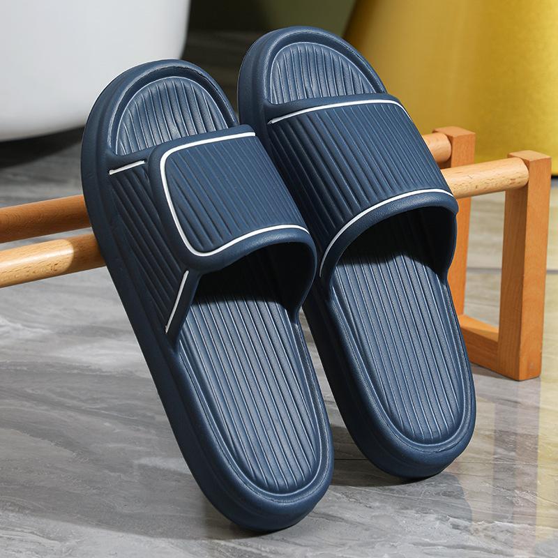 

New Home Soft Sole EVA Men s Slippers Women s Anti-Slip Bathroom Slipper Summer Casual Indoor Slippers for Men Sandal Flip-Flops 44-45 темно-синий