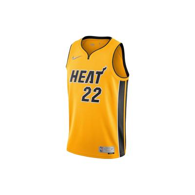 NBA Miami Heat Jimmy Butler No. 22 Swingman Jersey Men Tops Yellow CN9934-717