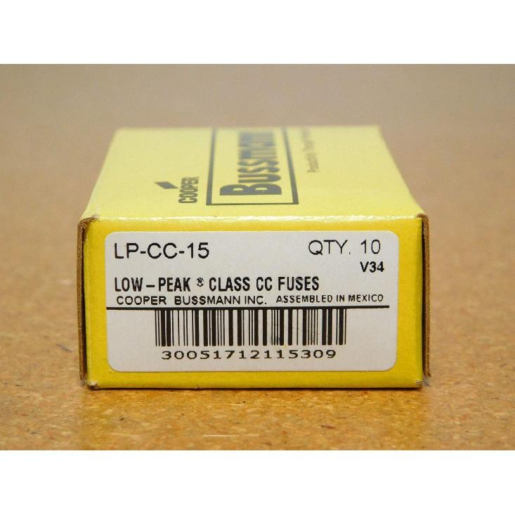 10 - NEW BUSSMANN LP-CC-15 FUSES LPCC15