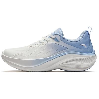 Slip Resistant Abrasion Resistant Low Top Running Shoes Women's White Blue 122445535-2
