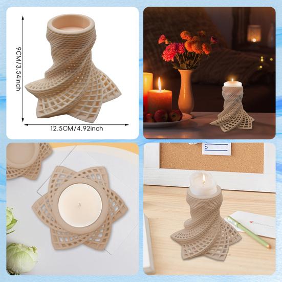 1/2ks Kroucený svícen LED Čajová svíčka Votivní svícen Svícen Dekorace Svatba Oslava Stolní středový prvek Ornament