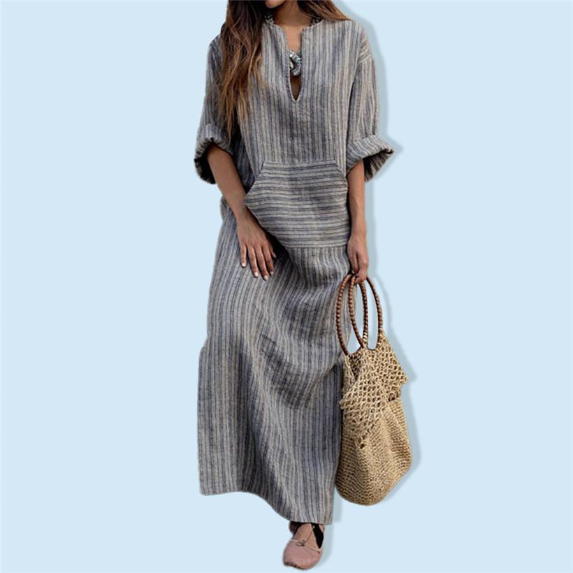 Womens And Autumn Spring Vintage Cotton And Linen Colorful Woven Striped Loose Long Skirt Plus Size