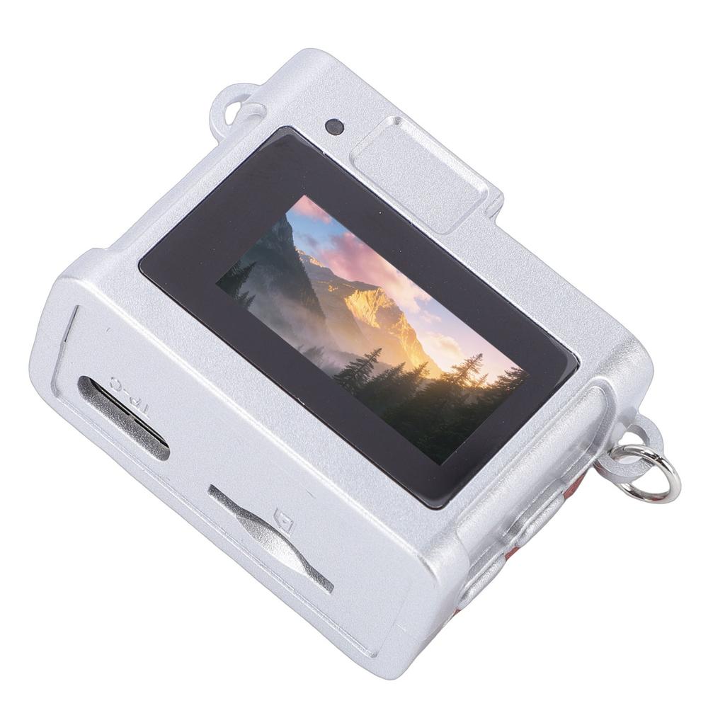 Keychain Camera HD Retro Digital Tiny Portable Pocket Camera CCD Fun Gadget with LED Light 5 Filters for Travel Study