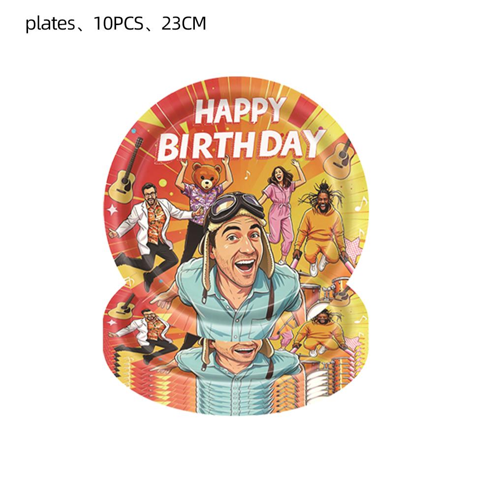 Danny-Go Theme Birthday Party Decor Disposable Tableware Set Paper Cup Banner Cake Topper Baby Shower Gifts Party Favors Supply