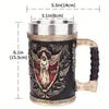 Skull Mug Collection Stainless Steel Insert Resin Beer Danegeld Tankard Coffee Beer Mugs Cup Halloween Friends Gift