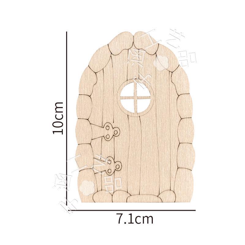 Wooden Fairy Door & Window Set - DIY Unfinished Garden Accessory