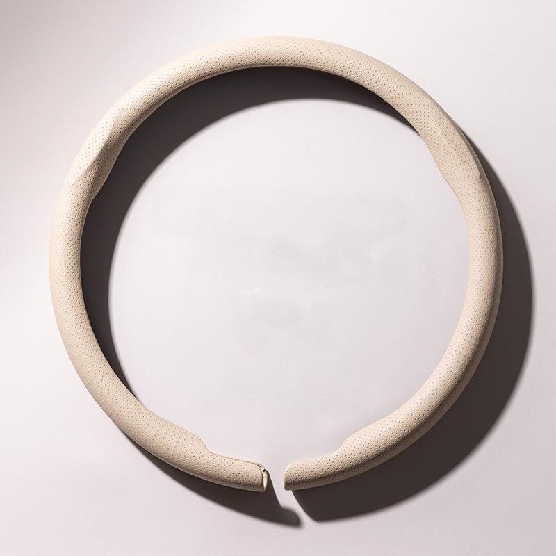 38cm Steering Wheel Cover Nappa Leather Anti Slip Wheel Protector Cover For Toyota Camry CHR Corolla Rav4 Yaris Prado 120 150 FJ