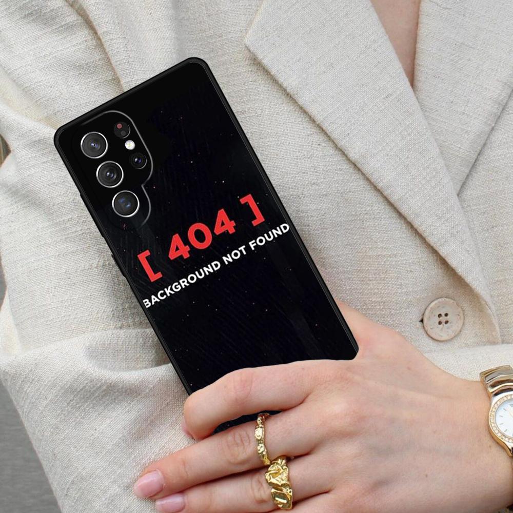 Error 404 not found SOFT Cell Phone Case for Samsung Galaxy S26 Ultra S25 S24 S23 S22 S21 S20 Note10 Cover